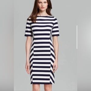 Tory Burch Augusta blue and white striped dress